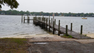 a pier and boat ramp.
