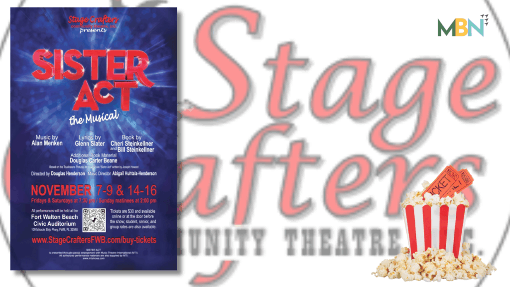 Stagecrafters Community Theatre will present the musical Sister Act in Fort Walton Beach this November, featuring music by Alan Menken and lyrics by Glenn Slater.