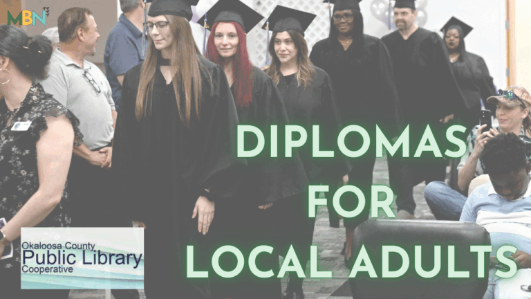 The Okaloosa County Public Library Cooperative will celebrate 16 adult learners earning high school diplomas and career certificates through the Career Online High School program during a Nov. 1 ceremony at the Niceville Community Center.