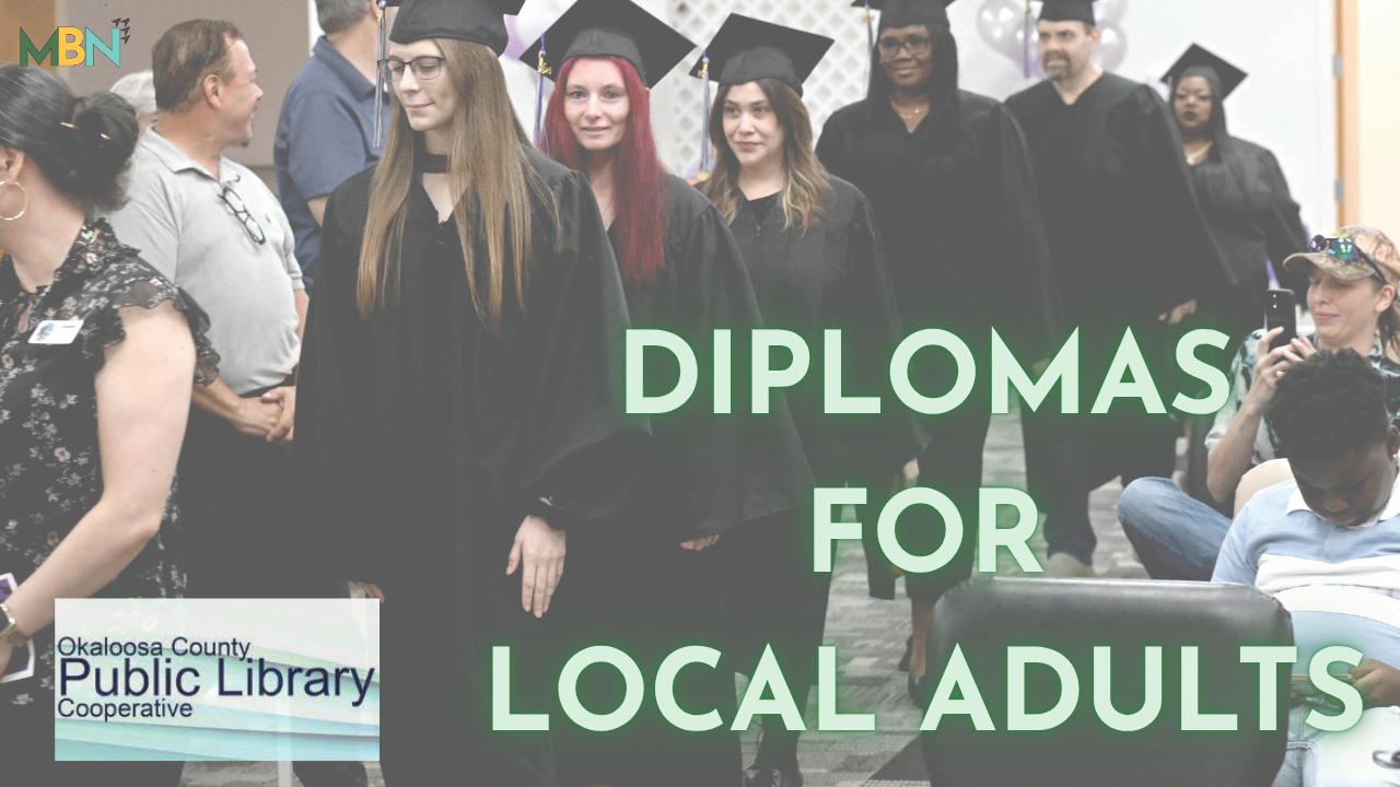 The Okaloosa County Public Library Cooperative will celebrate 16 adult learners earning high school diplomas and career certificates through the Career Online High School program during a Nov. 1 ceremony at the Niceville Community Center.