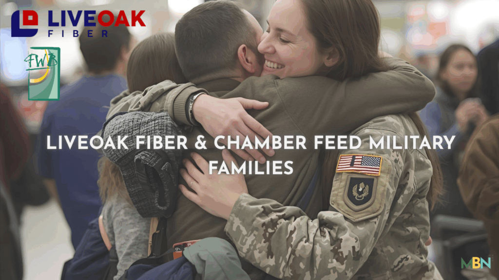 LiveOak Fiber and the Fort Walton Beach Chamber of Commerce are providing 10,000 pounds of food to military families at Hurlburt Field amid the federal government shutdown. The distribution will take place on October 15, 2025, and is open to all eligible DoD-affiliated families.