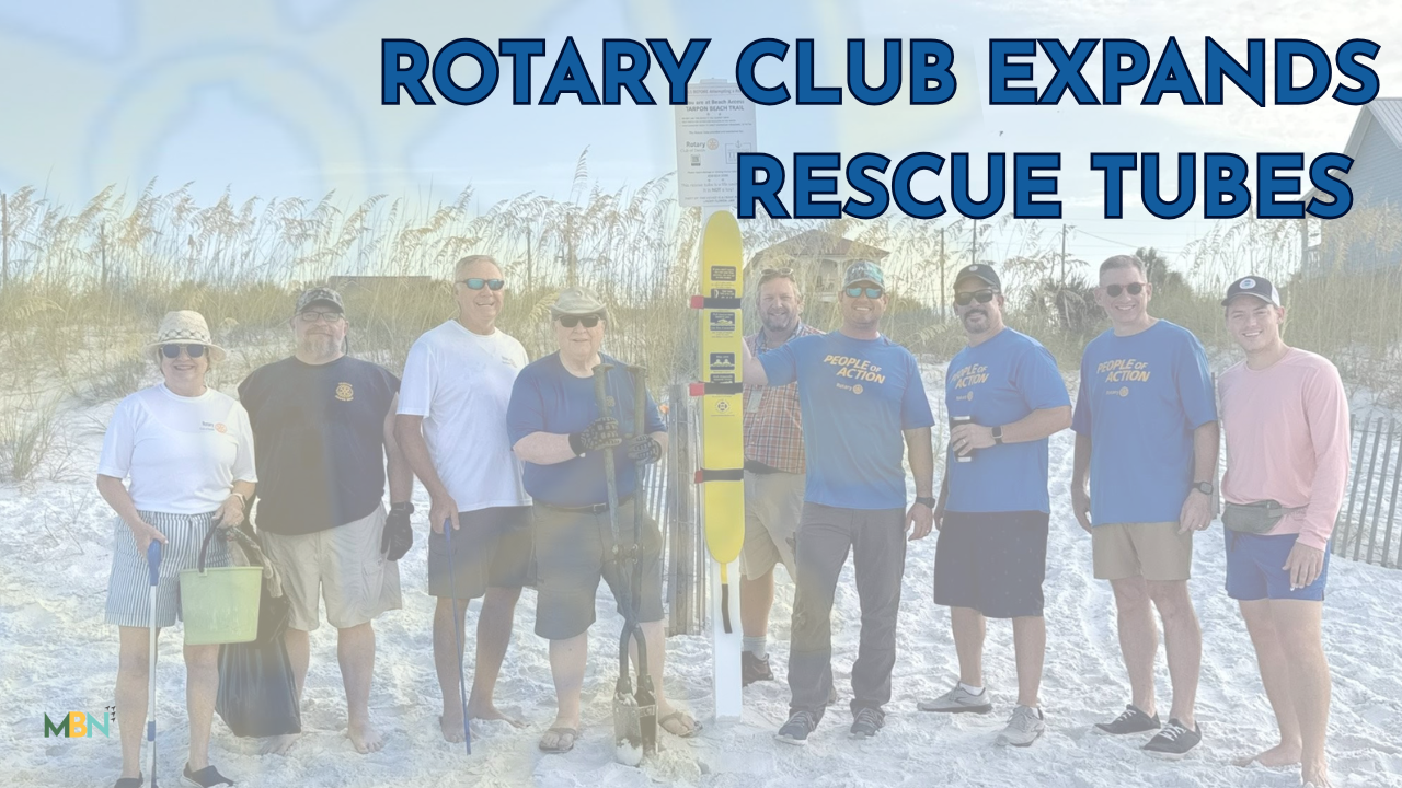 The Rotary Club of Destin is expanding its Public Rescue Tube (PRT) Project to include 26 new rescue tubes at public beach access points across Okaloosa County. This initiative, in partnership with the Rotary Club of Fort Walton Beach, aims to enhance swimmer safety. Each $500 sponsorship covers the cost of the tube, installation, and five years of maintenance. The program is part of a broader regional effort to improve swimmer safety along Northwest Florida beaches. Sponsorships are still available for the Okaloosa County expansion.