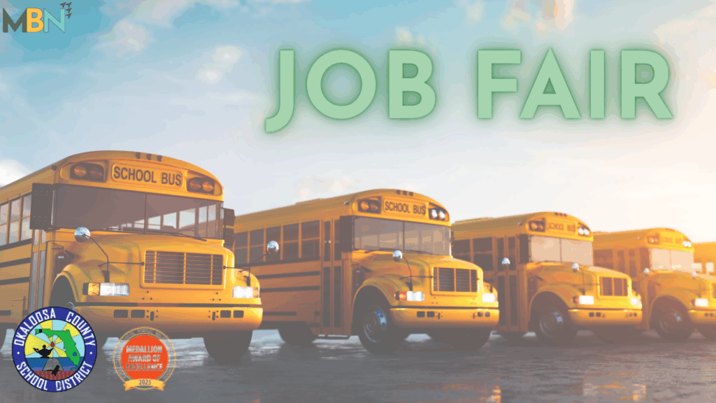 The Okaloosa County School District will hold a Bus Driver Job Fair on November 15 at Crestview High School to recruit new drivers, offer on-site application help, and provide information about paid CDL training and hiring bonuses.