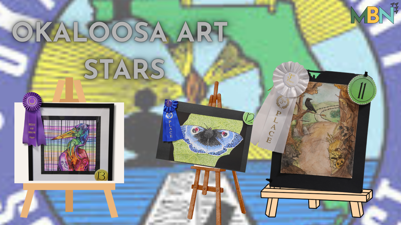 Okaloosa County middle school students earned top honors in the 2025–2026 Art in the Capitol Competition, with their artwork showcased at the Florida Capitol.