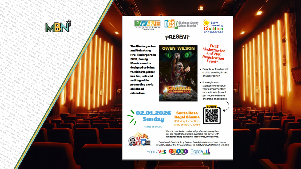 Popcorn, a movie, and a big step toward kindergarten—Okaloosa schools are turning registration into a family celebration.