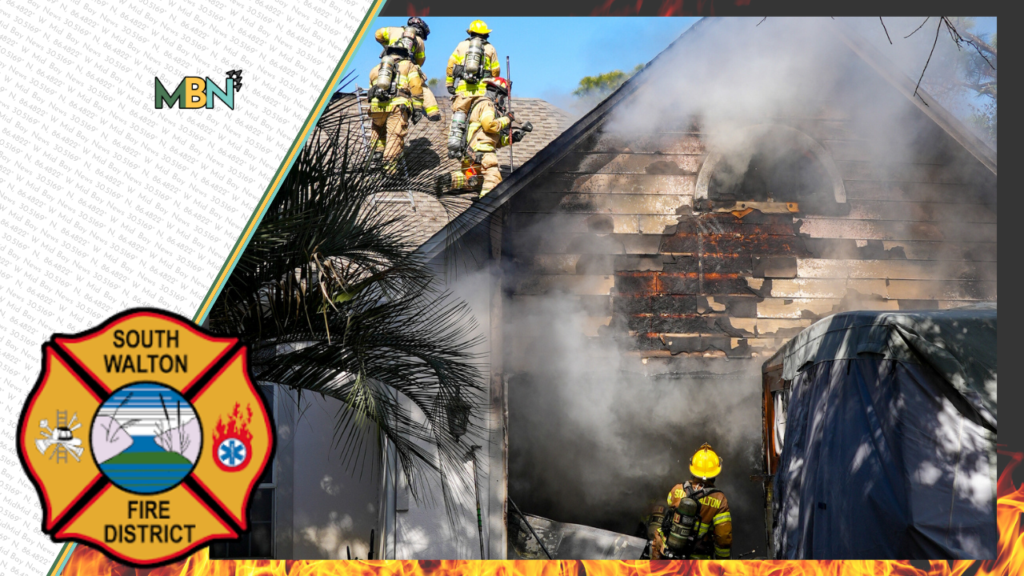 Flames tore through a Santa Rosa Beach garage Monday afternoon — sending one resident to the hospital and triggering urgent heater safety warnings from fire officials.