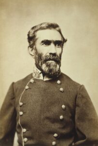 a black and white photo of a confederate general in a uniform.
