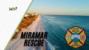 A beach rescue unfolded Thursday afternoon in Miramar Beach after a swimmer attempting to reach offshore buoys suddenly began struggling in the Gulf.