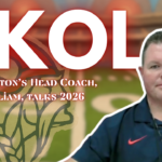 Promotional thumbnail: bold SKOL title with a portrait of Fort Walton's football head coach on the right, text about 2026 talks (no name shown).