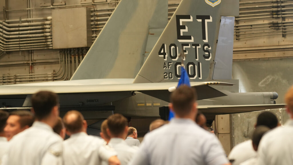 Airmen from Eglin Air four spaces 96 testing standard detention as they prepared to welcome their new commander Colonel Terrance Chris Keithley
