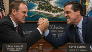A battle over free parking has evolved into a high-stakes political fight over who will control and shape the future of Destin's iconic Norriego Point.